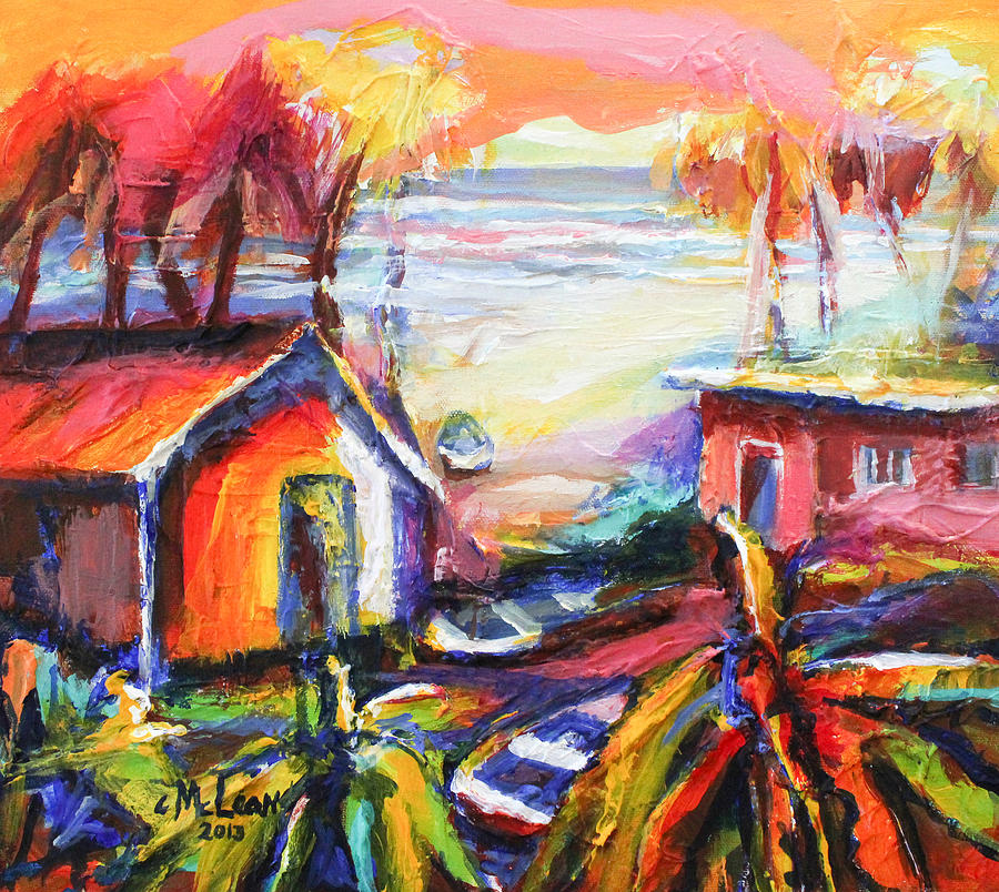 Beach House I Painting by Cynthia McLean