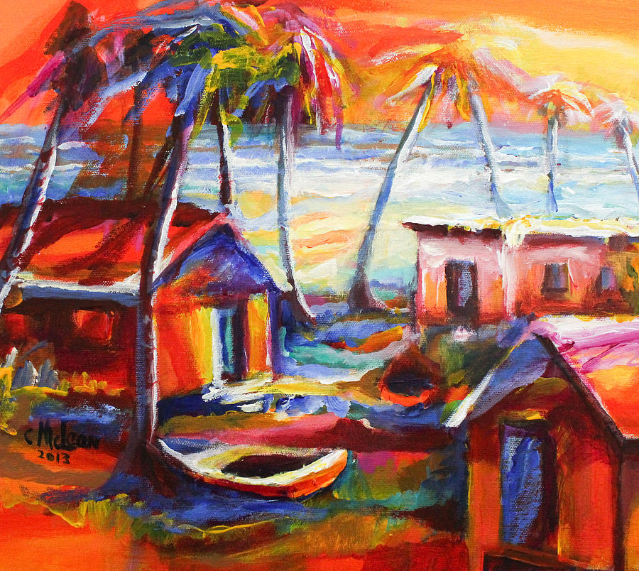 Beach House II Painting by Cynthia McLean