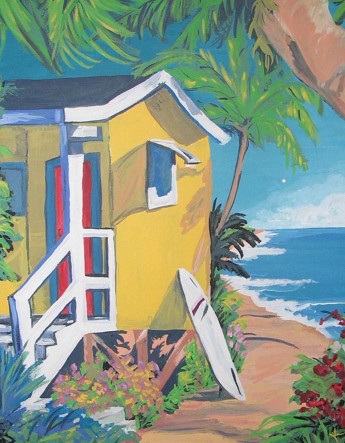 Beach House Painting by Kelly Simpson Hagen