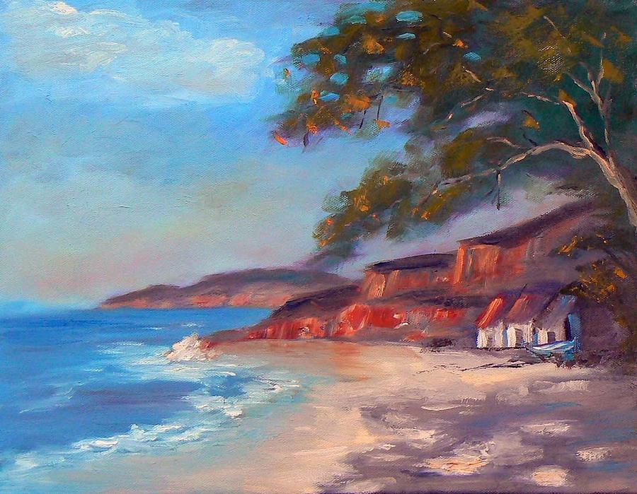 Beach House Painting by Marietjie Du Toit