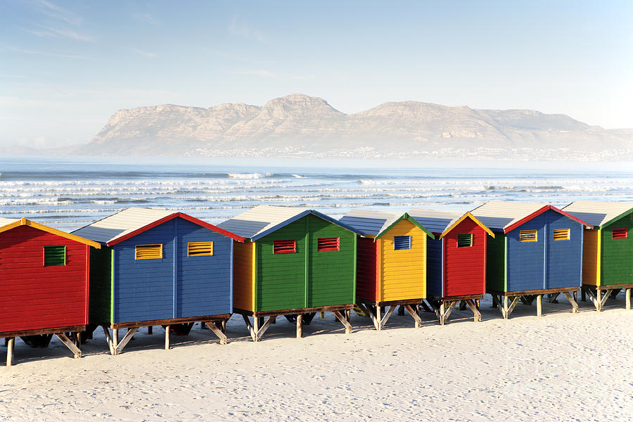 Beach Huts at Muizenberg Photograph by Neil Overy