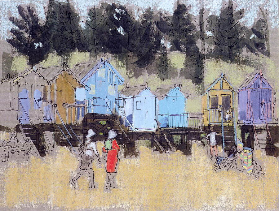 Summer Photograph - Beach Huts At Wells Mixed Media by Felicity House