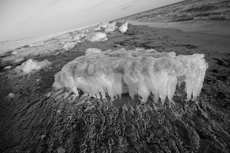 Winter Photograph - Beach Ice by Allan Morrison