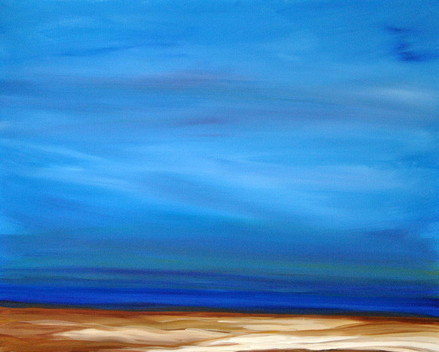 Beach in Mid-Winter Painting by Celeste Friesen