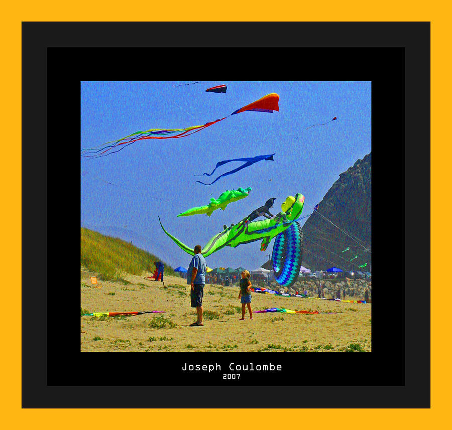 Beach Kids 4 Kites Digital Art by Joseph Coulombe
