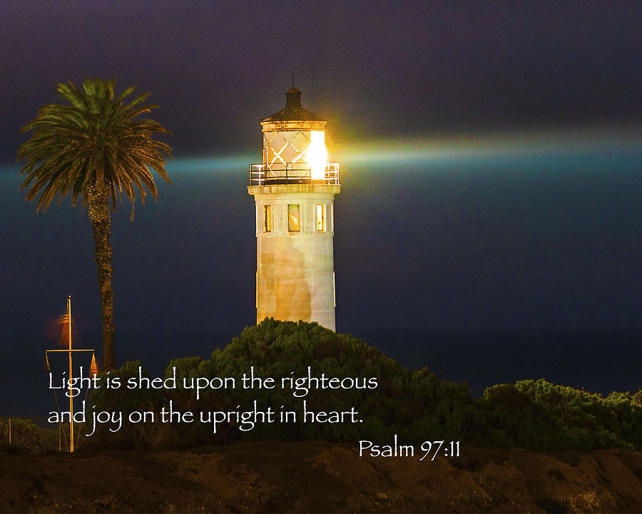 Beach Lighthouse Inspirational Bible Scripture Passages Fine Art