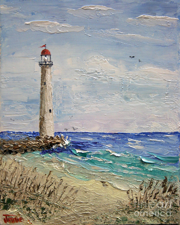 Beach Lighthouse Painting by Jimmie Bartlett
