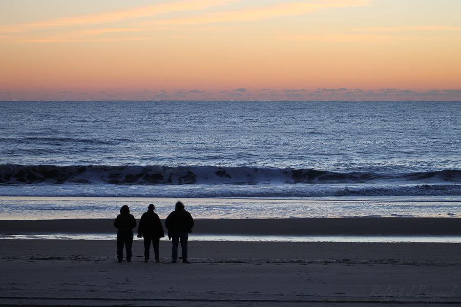 Beach Lovers Awaiting Sunrise Photograph by Robert Banach