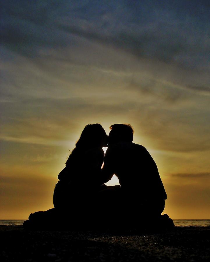 Sunset Photograph - Beach Lovers by Benjamin Yeager