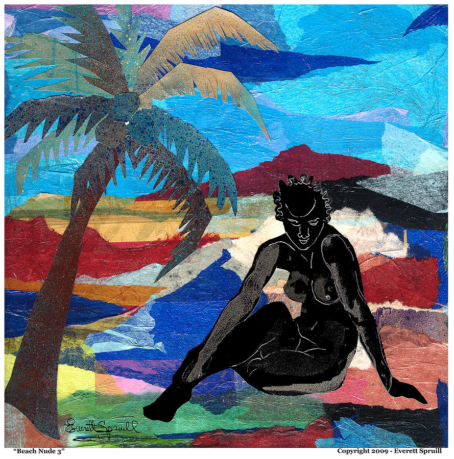 Beach Nude 3 Painting by Everett Spruill