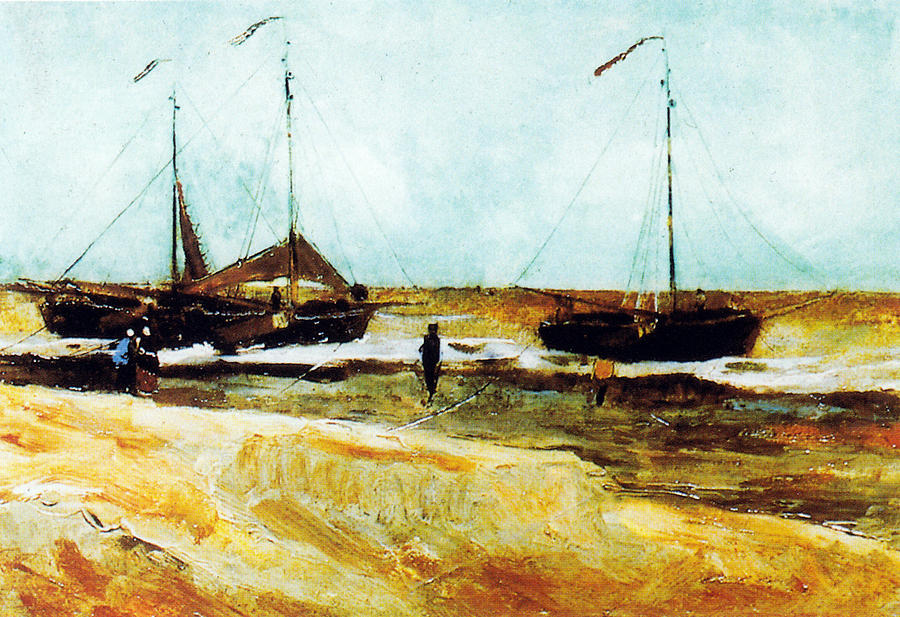 Beach of Scheveningen In Calm Weather Digital Art by Vincent Van Gogh