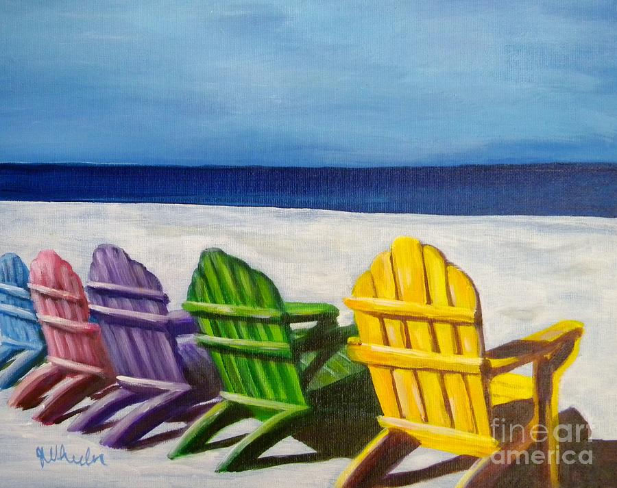 Beach Palette Painting by JoAnn Wheeler
