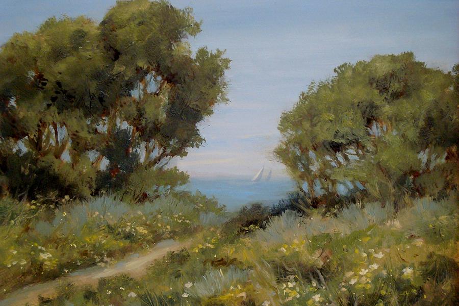 Landscape Painting - Beach Path #2 by Tina Obrien