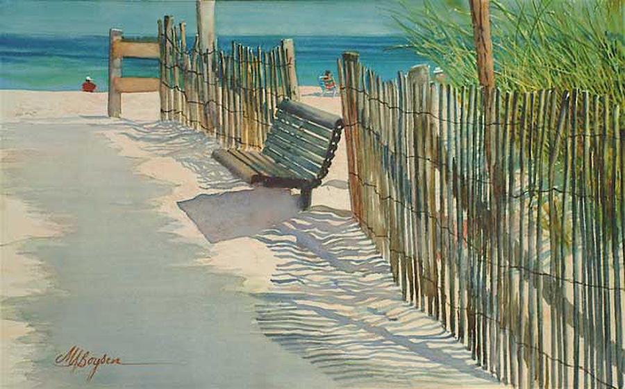 Beach Scenes Painting - Beach Patterns by Maryann Boysen