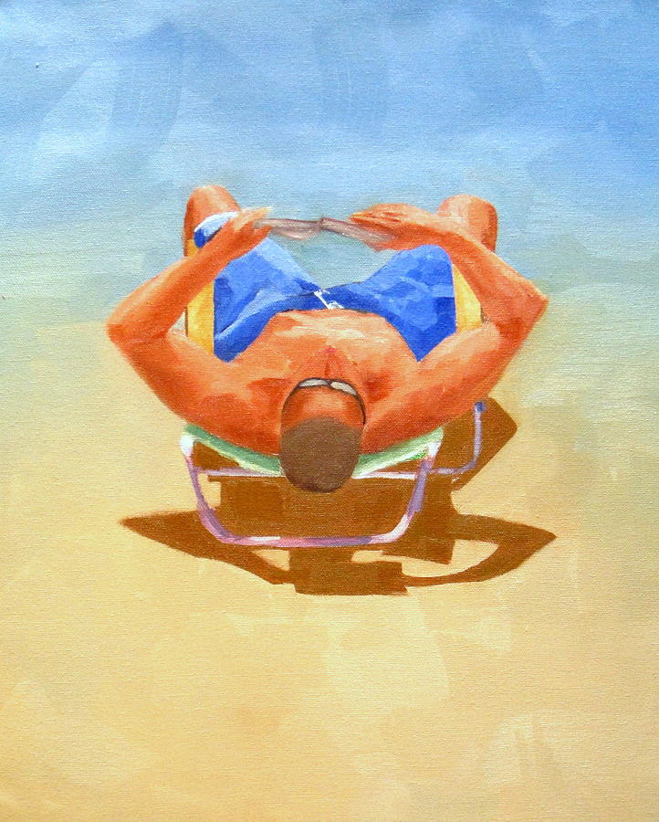 Summer Painting - Beach Read by Patricia Cleasby