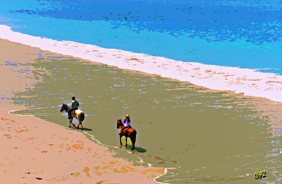 Beach Riders Painting by CHAZ Daugherty