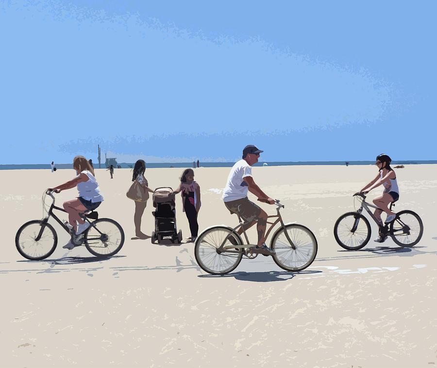 Venice Beach Photograph - Beach Riders by Nancy Merkle