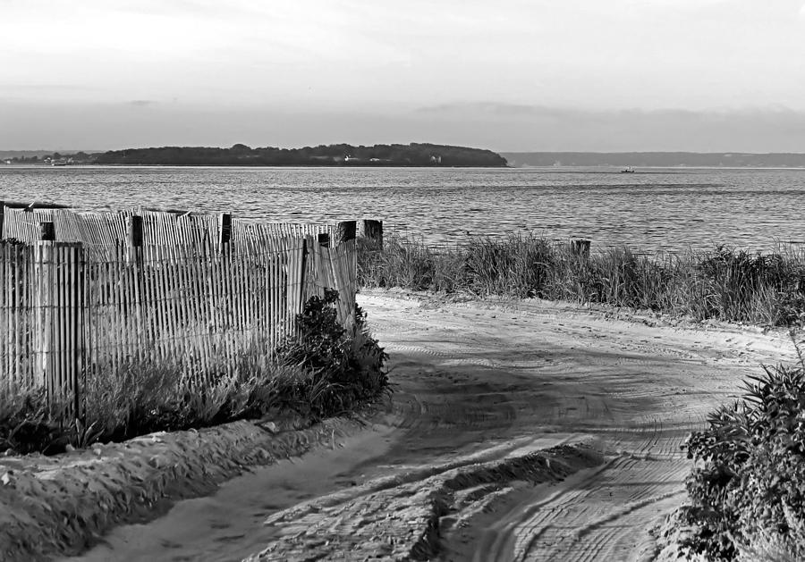Beach Road Black and White  Photograph by Janice Drew