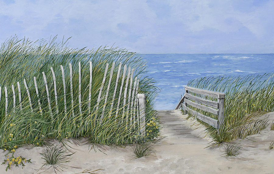 Beach Scene Painting by Virginia McLaren
