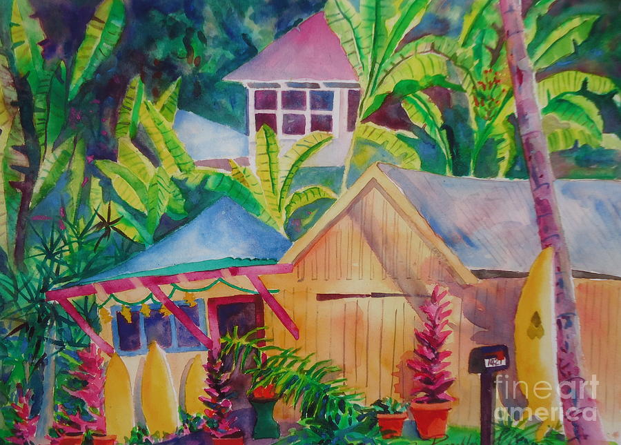 Beach Shack Painting by Diane Renchler