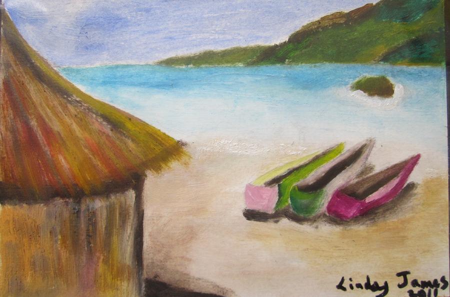 Beach Shack Painting by Jennylynd James