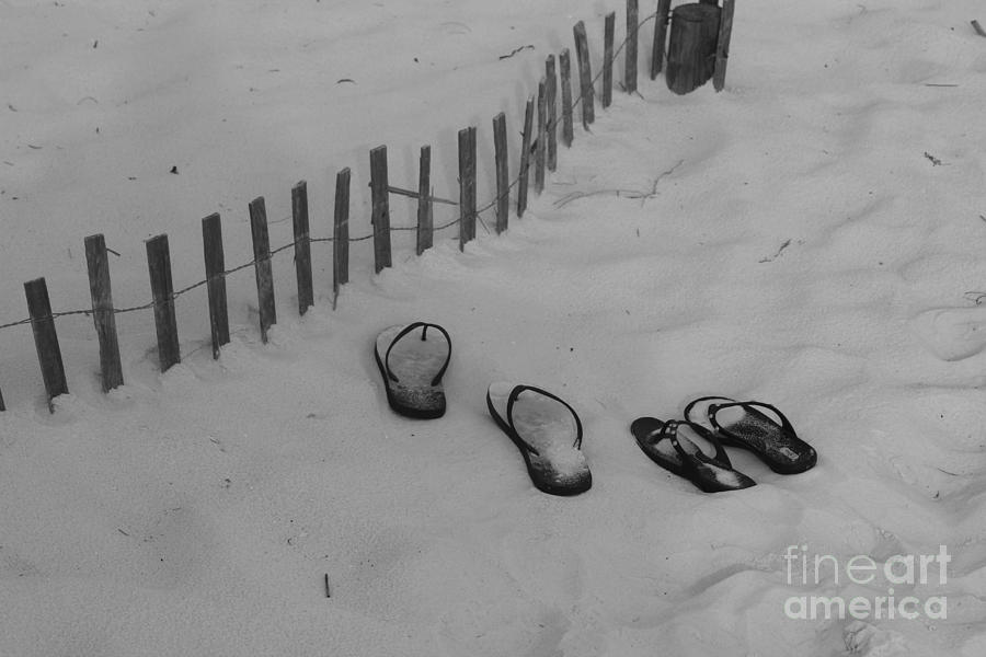 Landscape Photograph - Beach Shoes by Michelle Powell