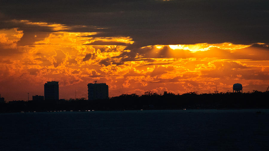 Sunset Photograph - Beach Skyline Sunset by George Taylor