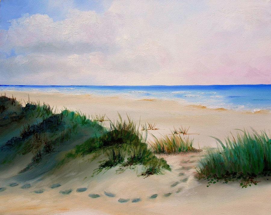 Beach Steps Painting By Everall Peele - Fine Art America