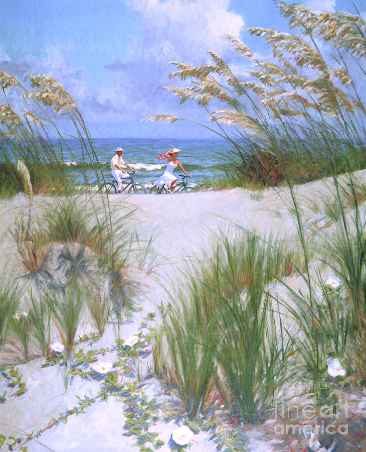 Beach Strollers Painting by Candace Lovely