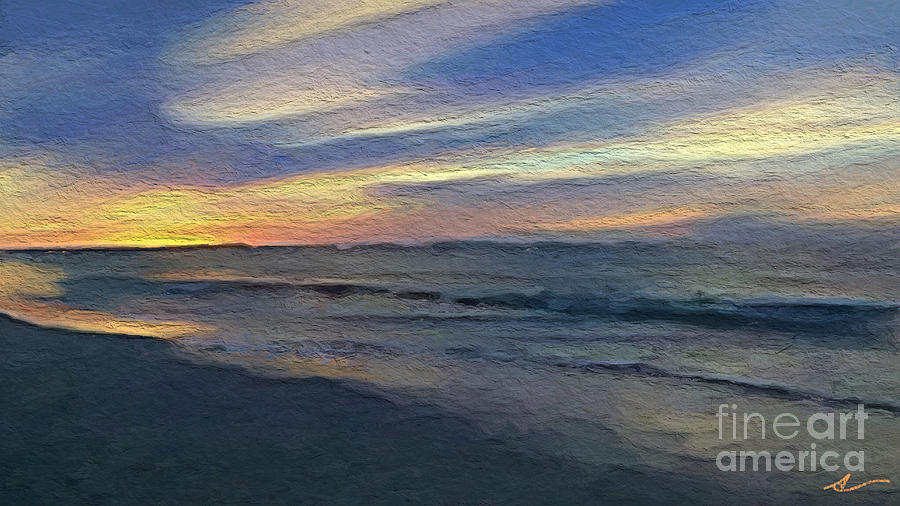 Beach Sunrise Digital Art by Anthony Fishburne