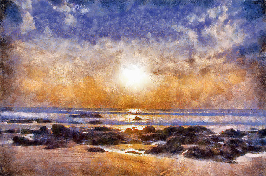 Beach Sunset Digital Art