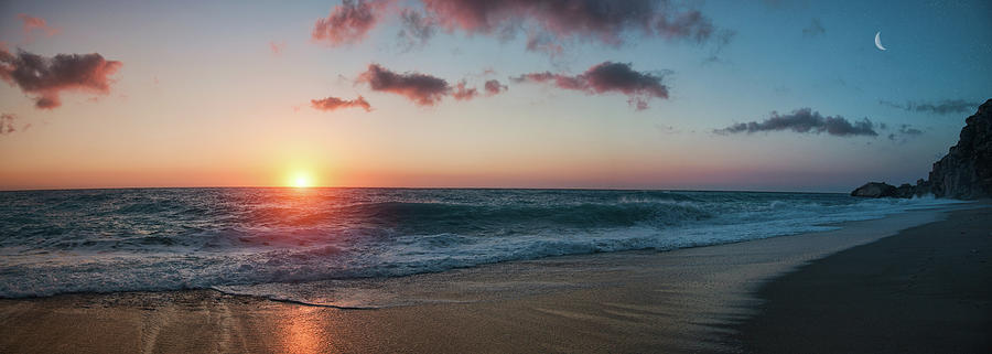 Beach Sunset - Panorama Photograph by Sekulicn