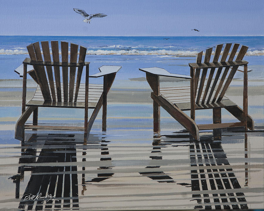Beach Painting - Beach Time by Bill Dunkley