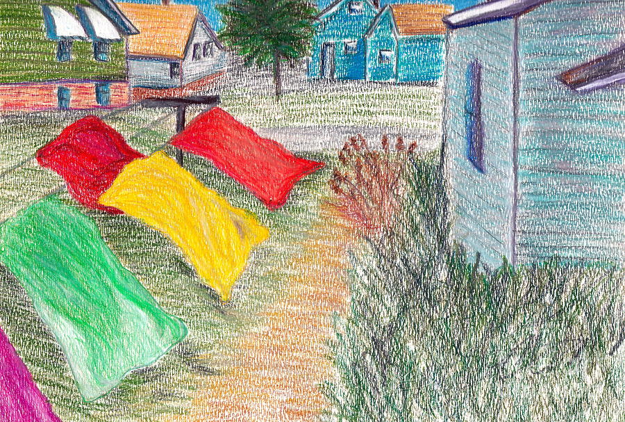 Beach Town Drawing by M West