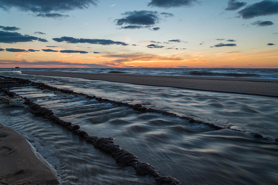 Sunset Photograph - Beach Tracks by Kristopher Schoenleber