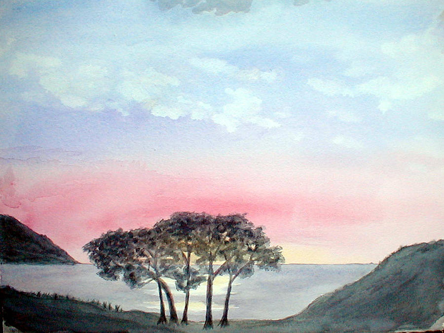 Beach Trees Painting by David McCauley Fine Art America