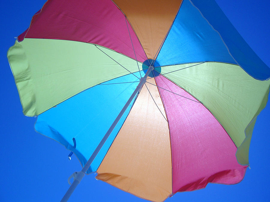 Beach Photograph - Beach Umbrella by Paul Thomas