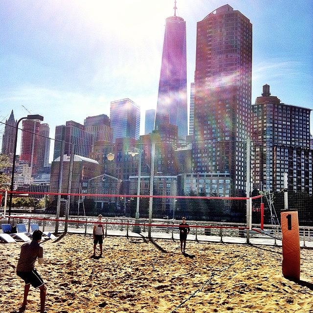 New York City Photograph - Beach Volley In Hudson River Park by Carlos Penalba