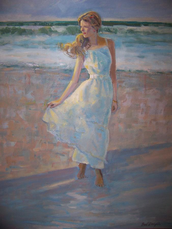 Beach walk Painting by Bart DeCeglie