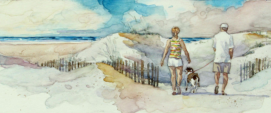 Beach Painting - Beach Walk by Delton Gerdes