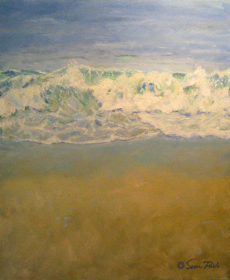 Beach Waves Painting by Sarah Parks