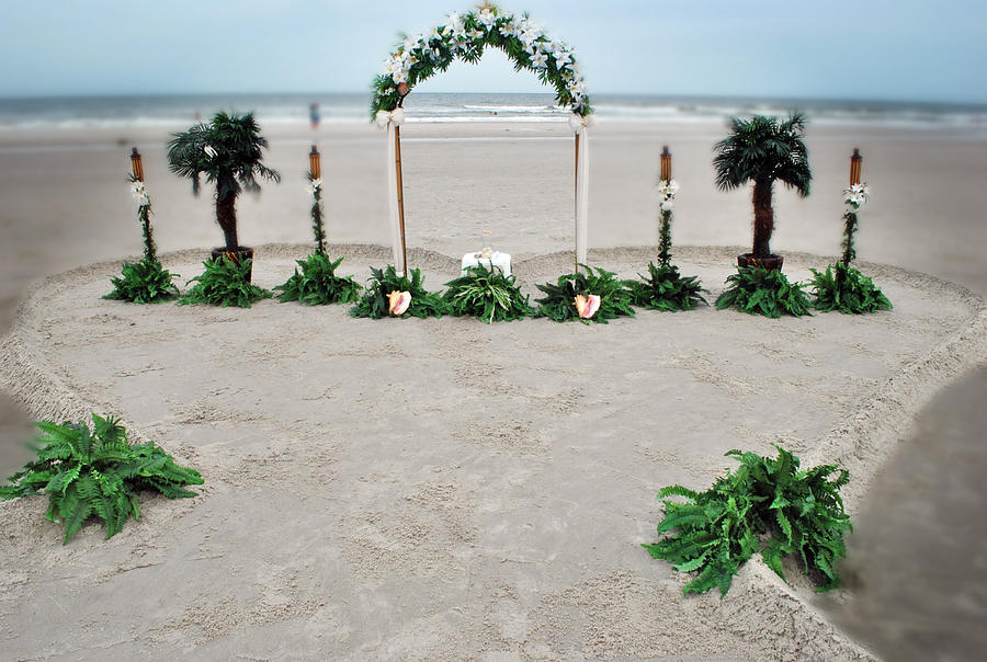 Beach Wedding Setting Photograph by George Taylor