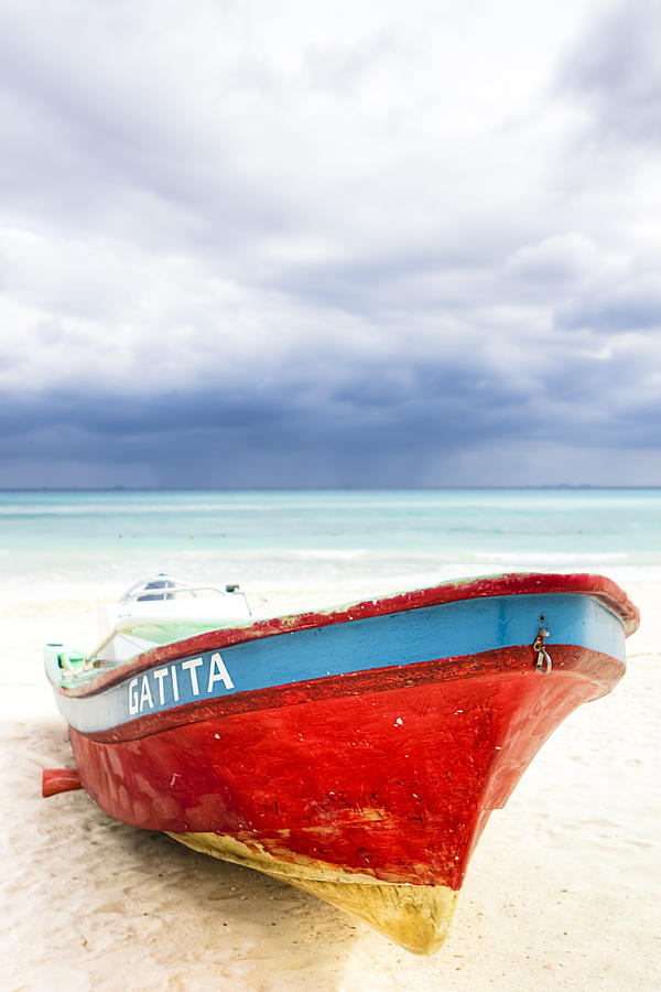 Beached Beyond The Storm - Riviera Maya Photograph by Mark Tisdale