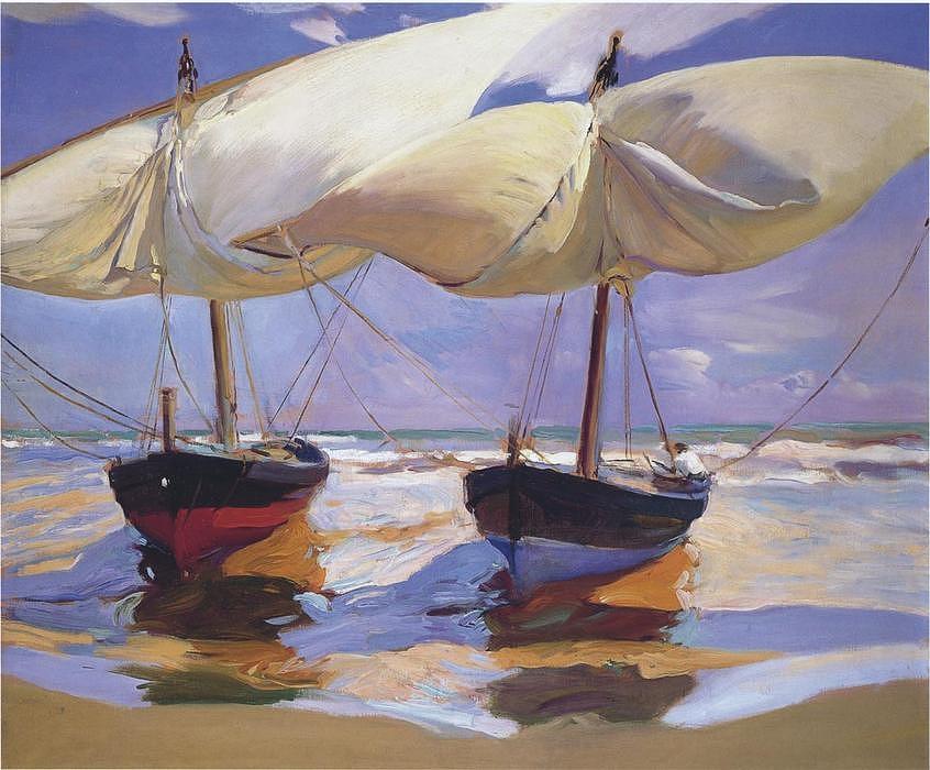Beached Boats Painting by MotionAge Designs