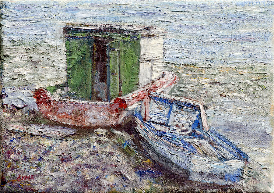 Beached Boats Painting by Ritchie Eyma