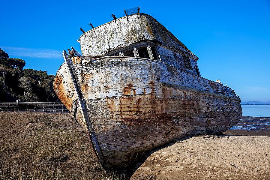 Boat Photograph - Beached Point Reyes by Garry Gay
