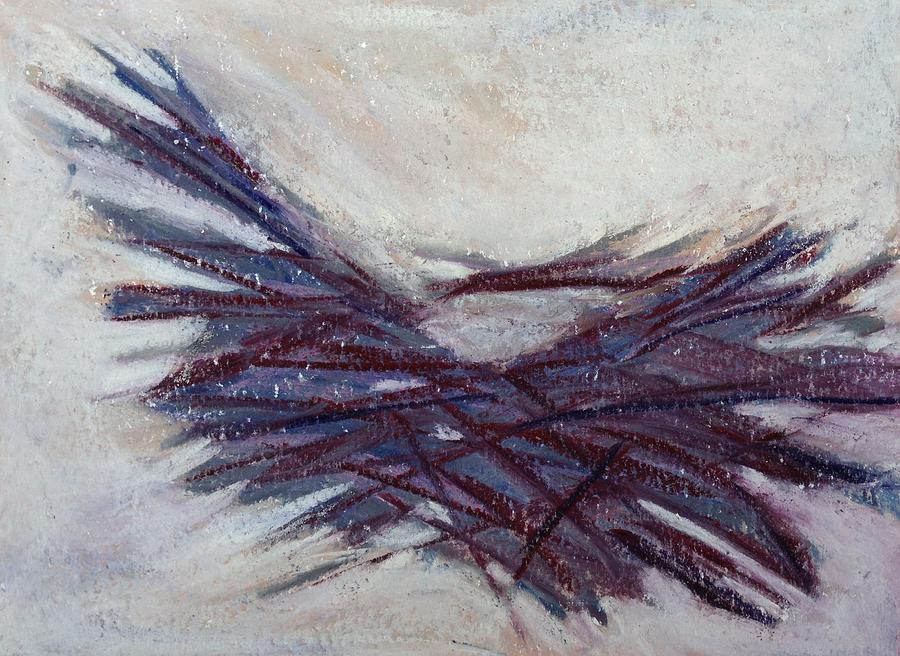 Abstract Painting - Beached Reeds by Cristel Mol-Dellepoort
