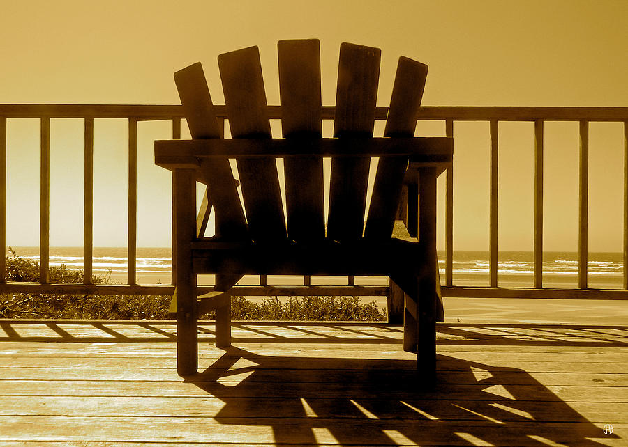 Beachfront Chair Digital Art by Gary Olsen-Hasek