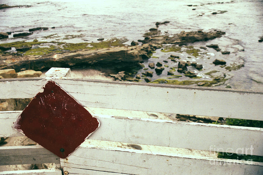Beachside Warning Horizontal Color Photograph
