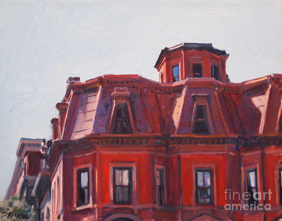 Beacon Hill Rooftops Painting by Deb Putnam
